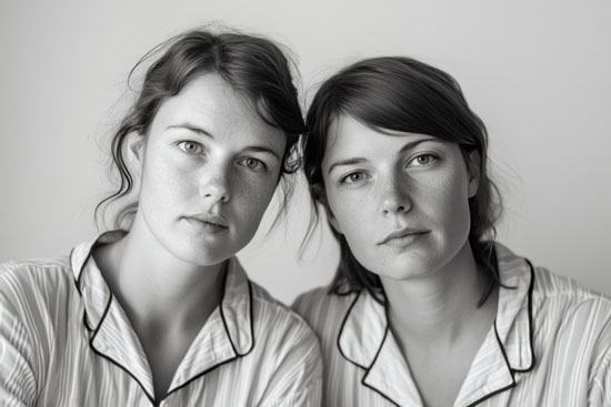 Two young adult twins