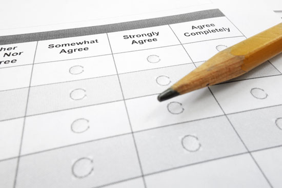 An image of a survey form