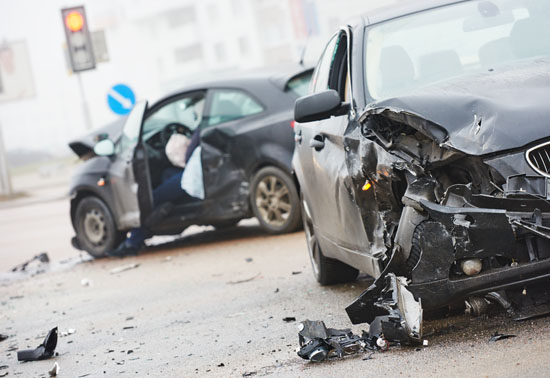 A picture of a car crash