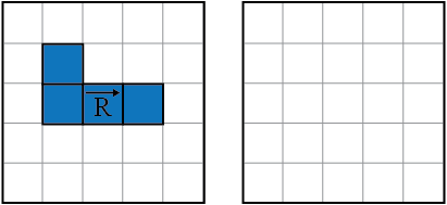 Grid containing a J block