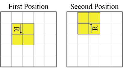 Change in orientation of an O block