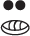 Mayan numeral: two dots over a shell for forty
